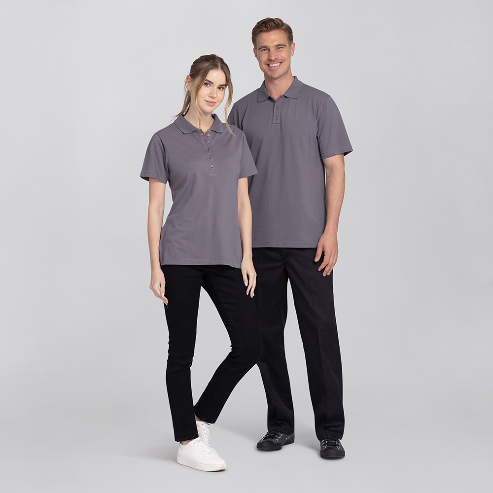 Komplettansicht,herren-poloshirt,Knopfleiste 3 Reihig,Kurz-Arm