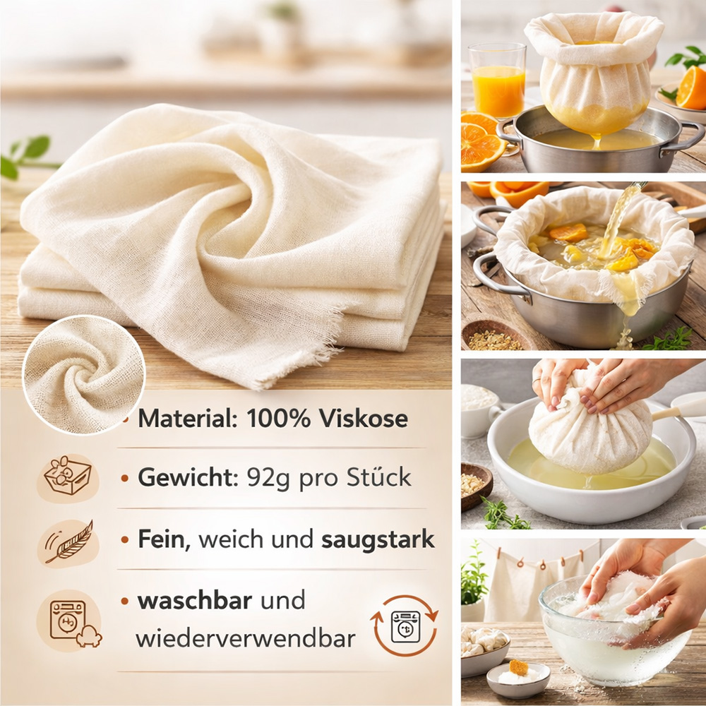 Größe: 80 x 80 cm100% Viskose, 92g/Stück