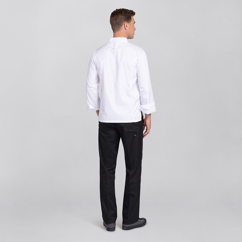 Element 4 of 8 (image) – Unisex chef's jacket, long sleeves, stand-up collar, press studs
