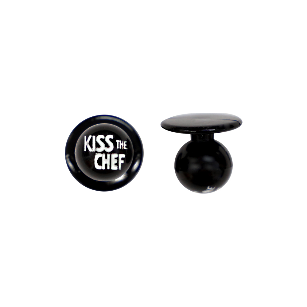 Kugelknöpfe schwarz Kiss the Chef