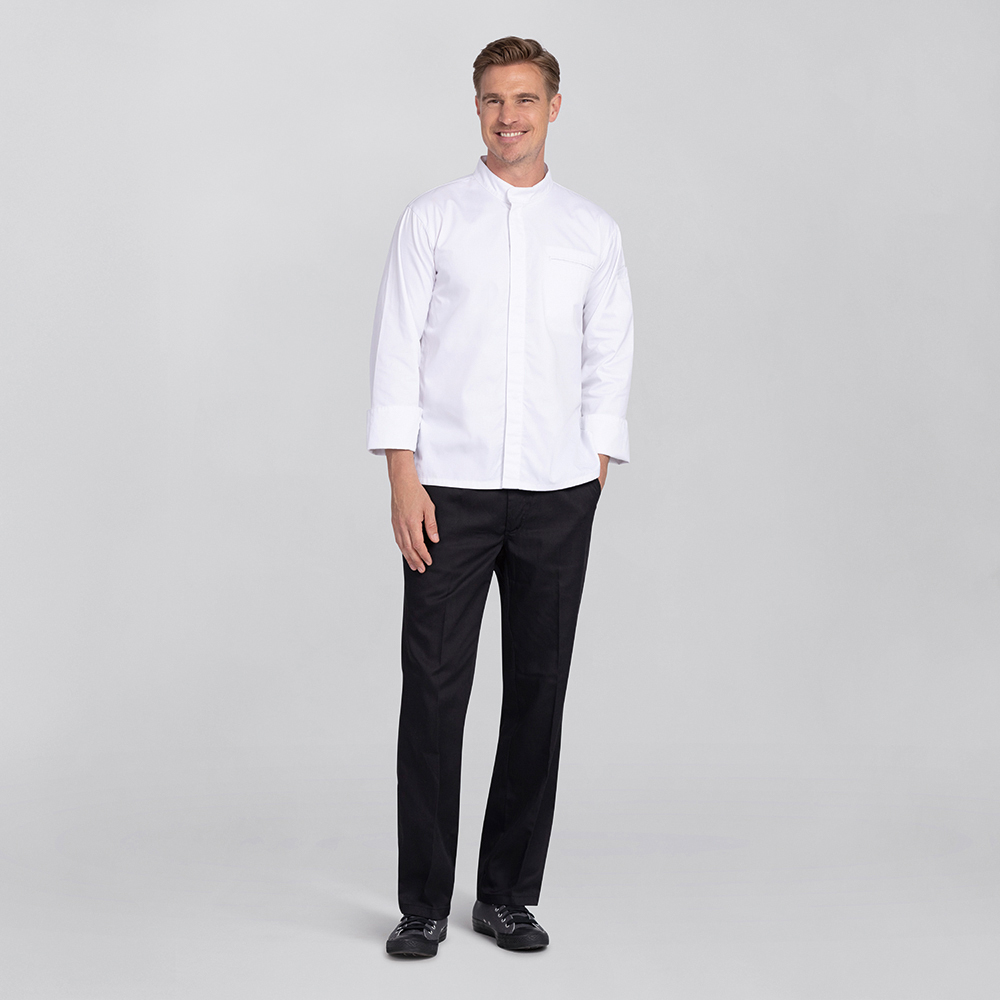 Element 2 of 8 (image) – Unisex chef's jacket, long sleeves, stand-up collar, press studs