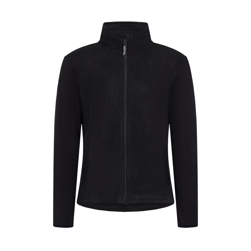 Komplettansicht,Fleecejacke 2 Seitentaschen Tailliert geschnitten hohem Kragen zipper-Exner-logo