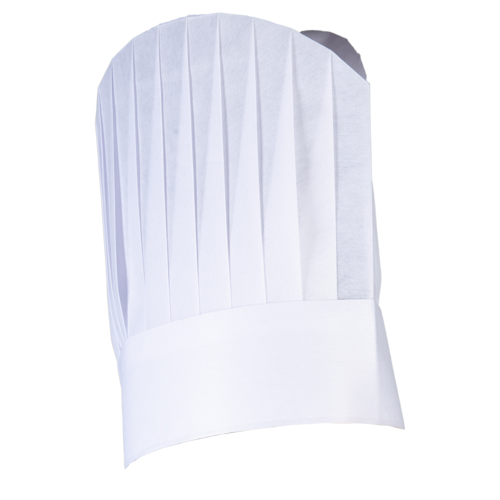 Element 2 of 4 (image) – one way-chef hat STANDARD, 30cm, rund, col. white