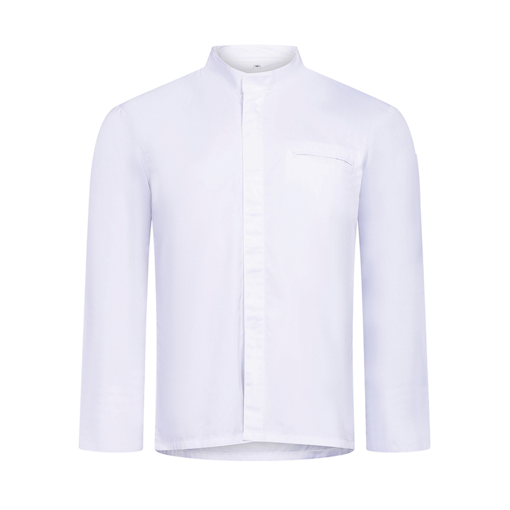 Element 7 of 8 (image) – Unisex chef's jacket, long sleeves, stand-up collar, press studs