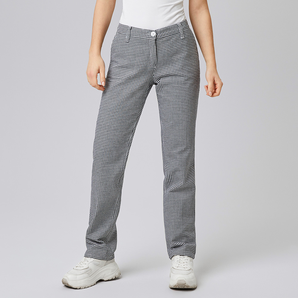 Klassische Damenhose im Five-Pocket-Style. Vielseitig einsetzbar,Gummizugbund. Lässiger Tragekomf