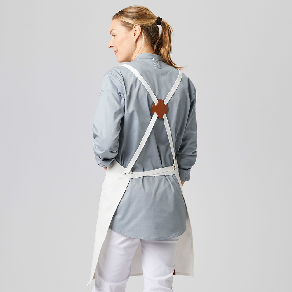 Element 4 of 7 (image) – Bib apron canvas, 70 cm x 80 cm, white