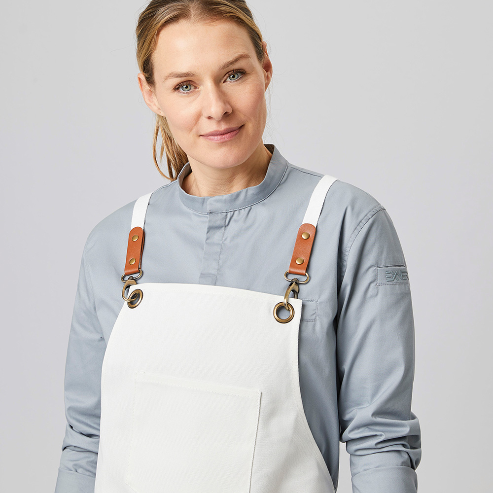 Element 6 of 7 (image) – Bib apron canvas, 70 cm x 80 cm, white